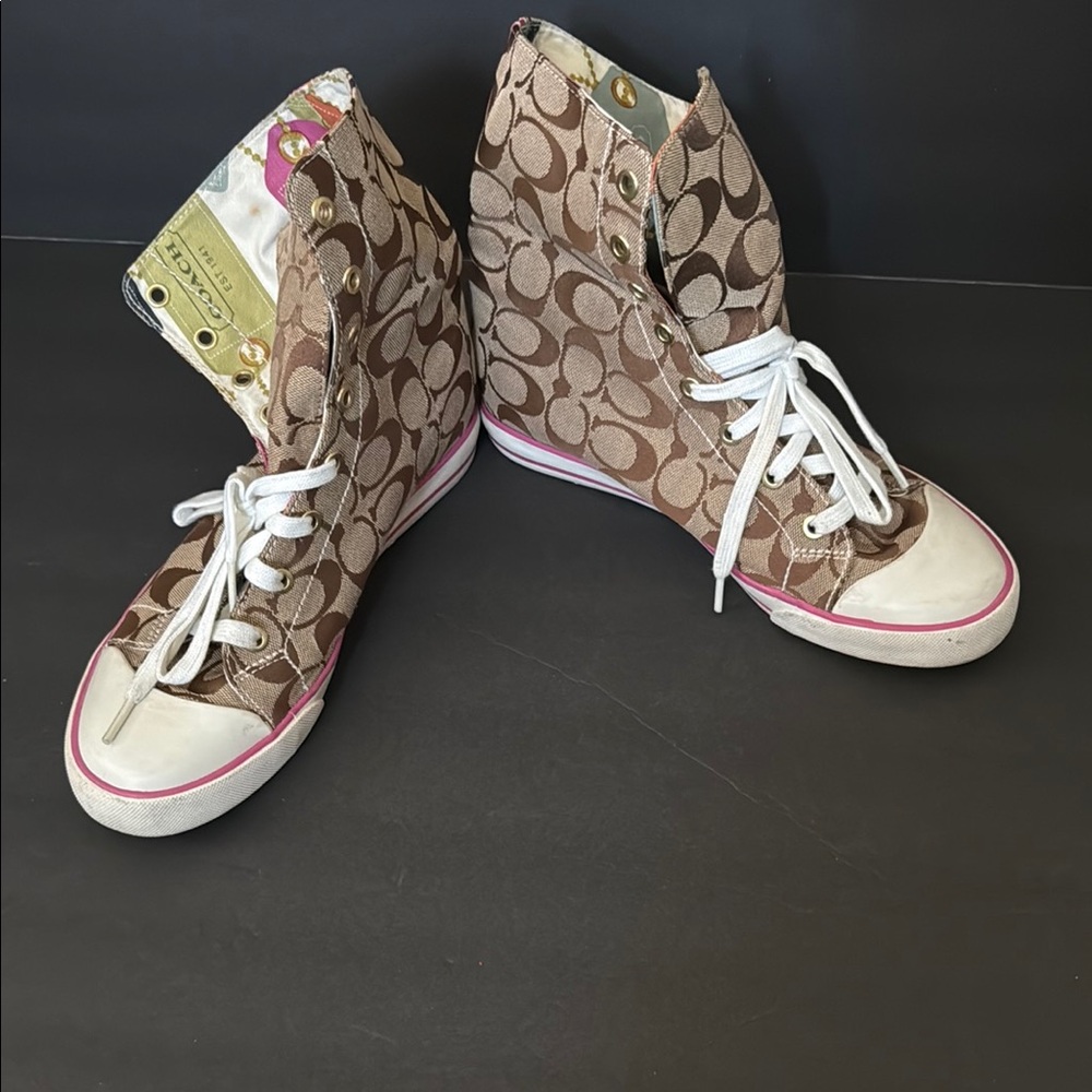 Coach Bonney Multicolor High-Top Sneakers View 2
